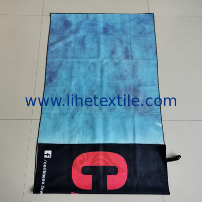 customized artwork and logo printed Sand free suede Microfibre quick dry Beach Towel