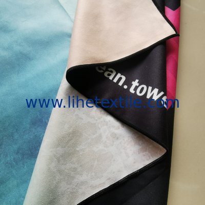 customized artwork and logo printed Sand free suede Microfibre quick dry Beach Towel