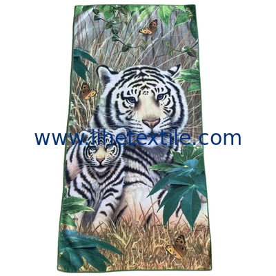 Unusual design Swimming display Tiger Stunning Animal Print Beach towel