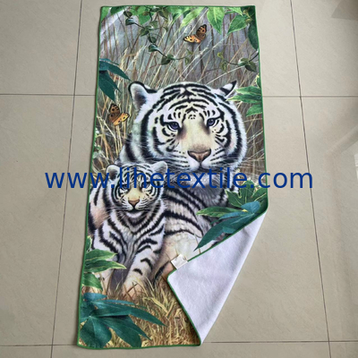 Unusual design Swimming display Tiger Stunning Animal Print Beach towel
