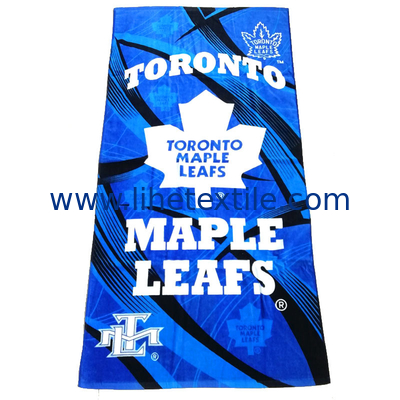 Custom 100% cotton large beach towel with logo printed luxury designer beach towel wholesale