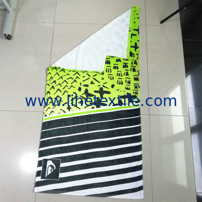 China Supplier 100% cotton customized stripe design reactive printed beach towel