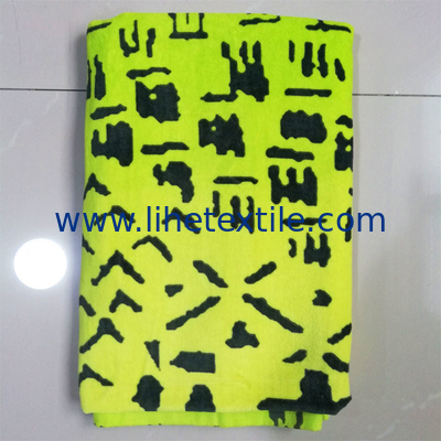 China Supplier 100% cotton customized stripe design reactive printed beach towel