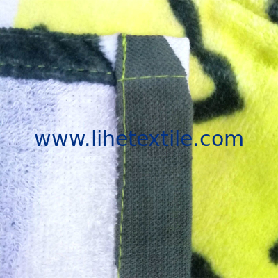 China Supplier 100% cotton customized stripe design reactive printed beach towel