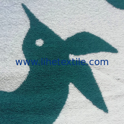 Wholesale Luxury 100% cotton woven jacquard logo beach towel