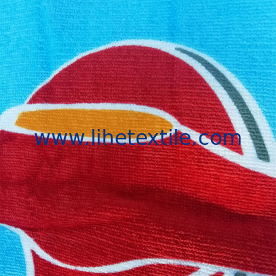 Wholesale multi-color reactive printing summer 100% cotton velour beach Towels