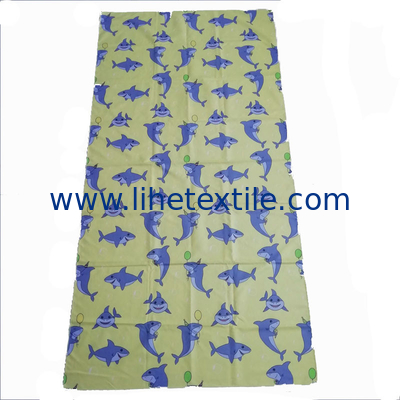 customized designer print fast drying microfiber printed shaped beach towel of shark