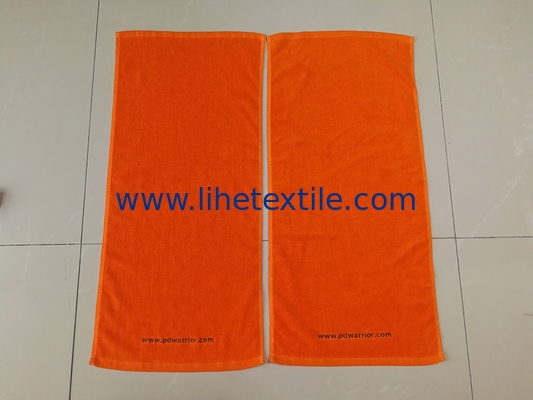 Wholesale super cheap 100% cotton custom fabric plain color embroidery logo beach towel
