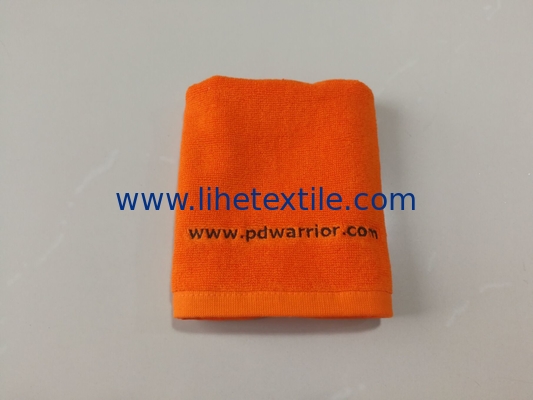 Wholesale super cheap 100% cotton custom fabric plain color embroidery logo beach towel