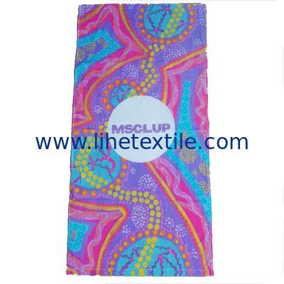 Factory low MOQ 100% cotton custom design photo digital printed beach towel