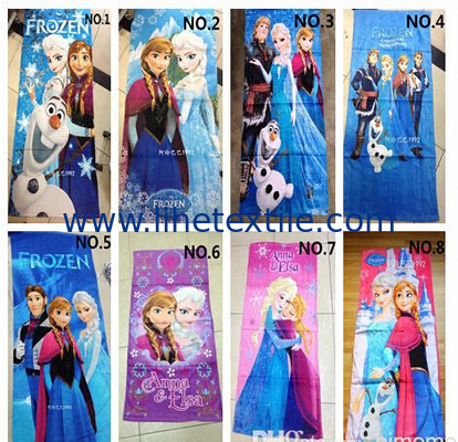 Factory Cheap bulk wholesale microfiber cartoon beach bath towel