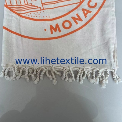 Large size wholesale beach blanket towel custom beach towel fringe custom high quality light weight beach towel printed