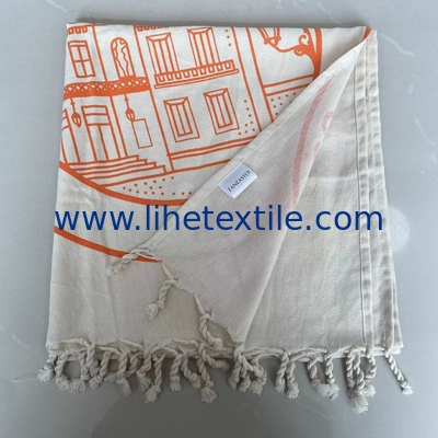 Large size wholesale beach blanket towel custom beach towel fringe custom high quality light weight beach towel printed