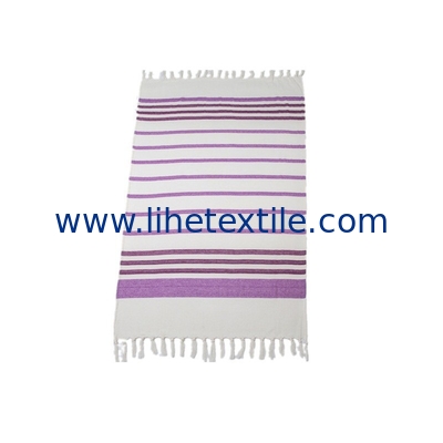 Modern Simplicity Soft 100% Cotton Flat Weave Cotton Fringes Turkish Beach Towel