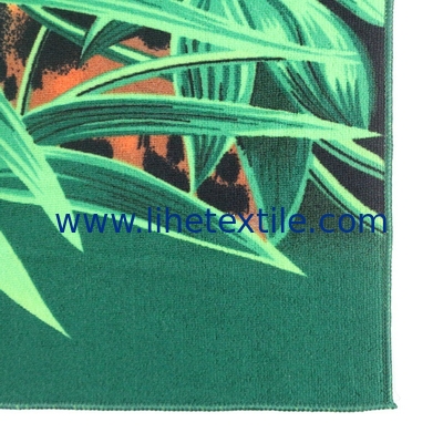 Custom Tiger Printed Microfiber Quick Drying Beach Towel