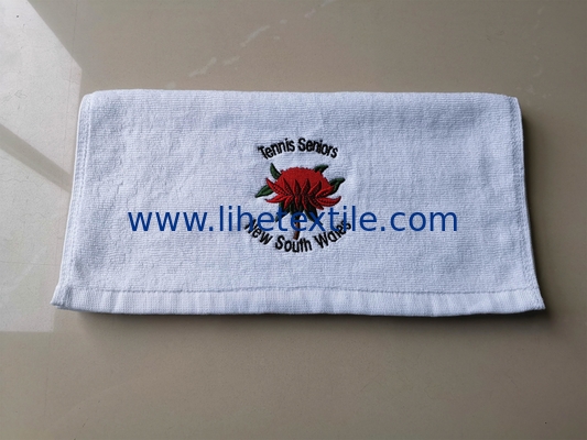 custom 100% cotton embroidery logo gym towel sport towels black and white