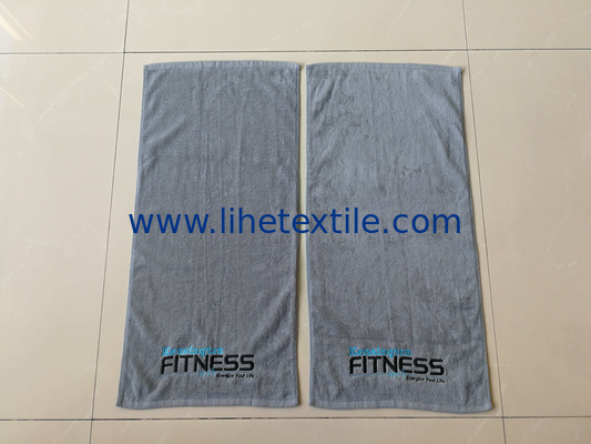 High Quality Cotton Sports Towels Grey Towels with Embroider Logo