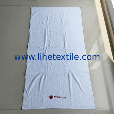 Customized embroidery bath towels 100% cotton 500gsm luxury white hotel towel