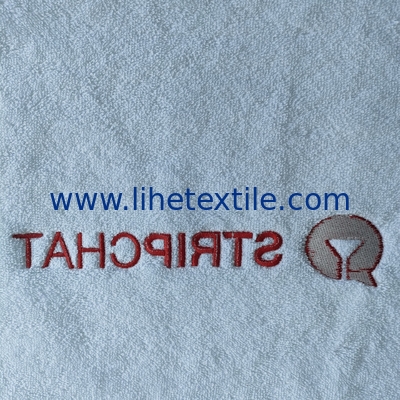 Customized embroidery bath towels 100% cotton 500gsm luxury white hotel towel
