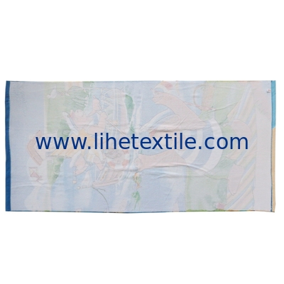For Kids Custom logo Digital Printing Terry Cotton Character Cartoon Bath Beach Towel