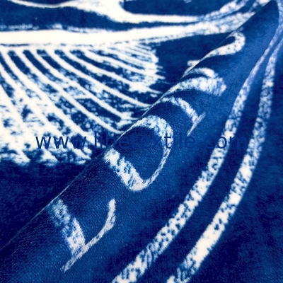 100% Cotton printed customized design logo blue beach towel