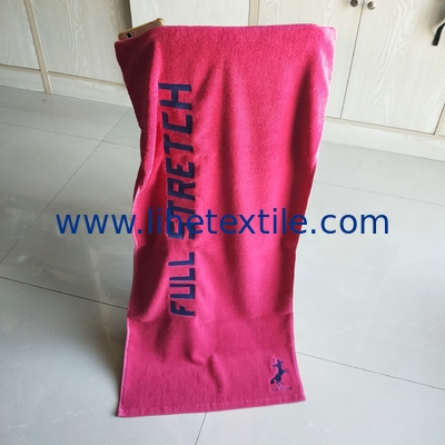 100%cotton fitness sport gym towel with hood zipper pocket logo embroidery