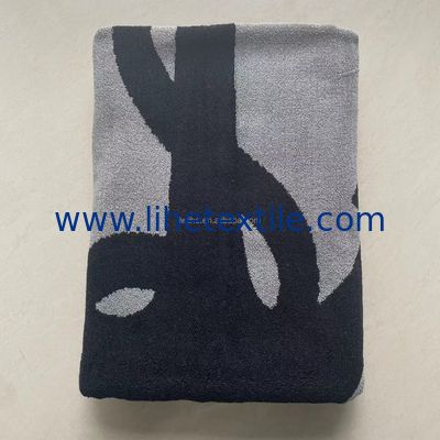 100% cotton jacquard bath towel custom logoNavy anchor velour woven jacquard beach towel