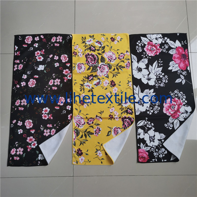 400gsm heavy luxury sublimatedmicrofiber custom printed flower small hand face beach towel