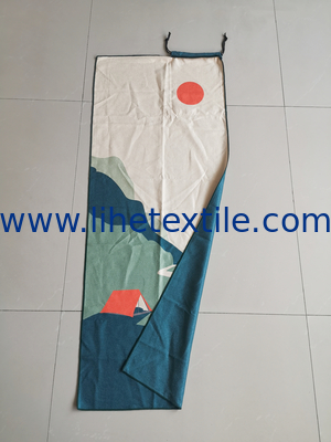 Custom pattern quick dry larger sand free microfiber beach towel for vacation with drawstring bag