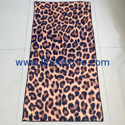 Quick Dry Absorbent Terry Cloth Towel Oversized Sand Free Swim Towel Sexy Spotted Cheetah Leopard Print Beach Towel for