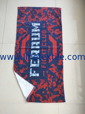 Wholesale Bulk  Beach Towels Bath 100% Cotton Custom Reactive Printing Promotion Beach Towel With Logo