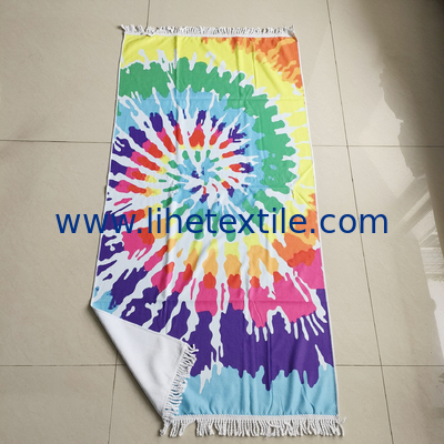 2022  Customized Tie-dye Series Quick-Dry Rectangular beach towels