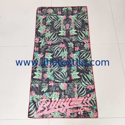 Fast drying large microfiber custom sublimation print sand free beach towel