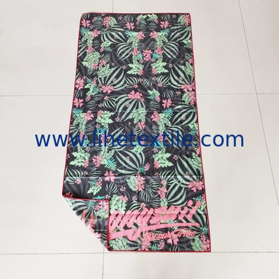 Fast drying large microfiber custom sublimation print sand free beach towel