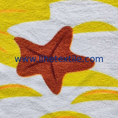 Wholesale super soft scenery reactive print customized promotional beach towel