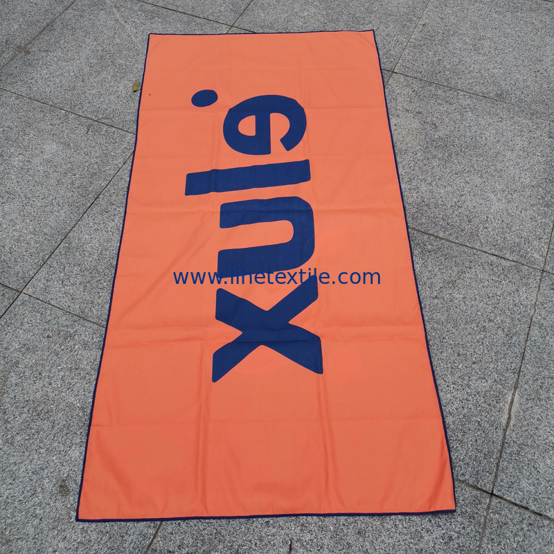 Custom design full printed chamois microfiber suede double side printed beach towel with logo sand free beach towel