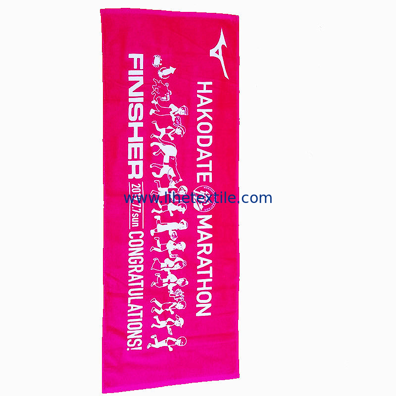 Wholesale custom 100% cotton large pink beach towel with logo printed luxury designer beach towel