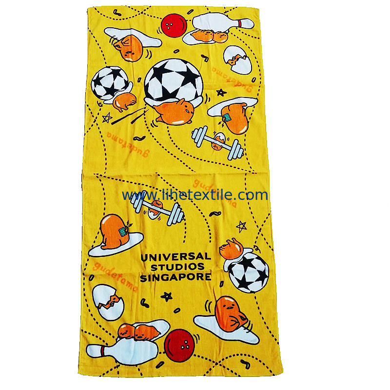 For Kids Custom Logo Digital Reactive Printing Character Cartoon Bath Funny Beach Towels