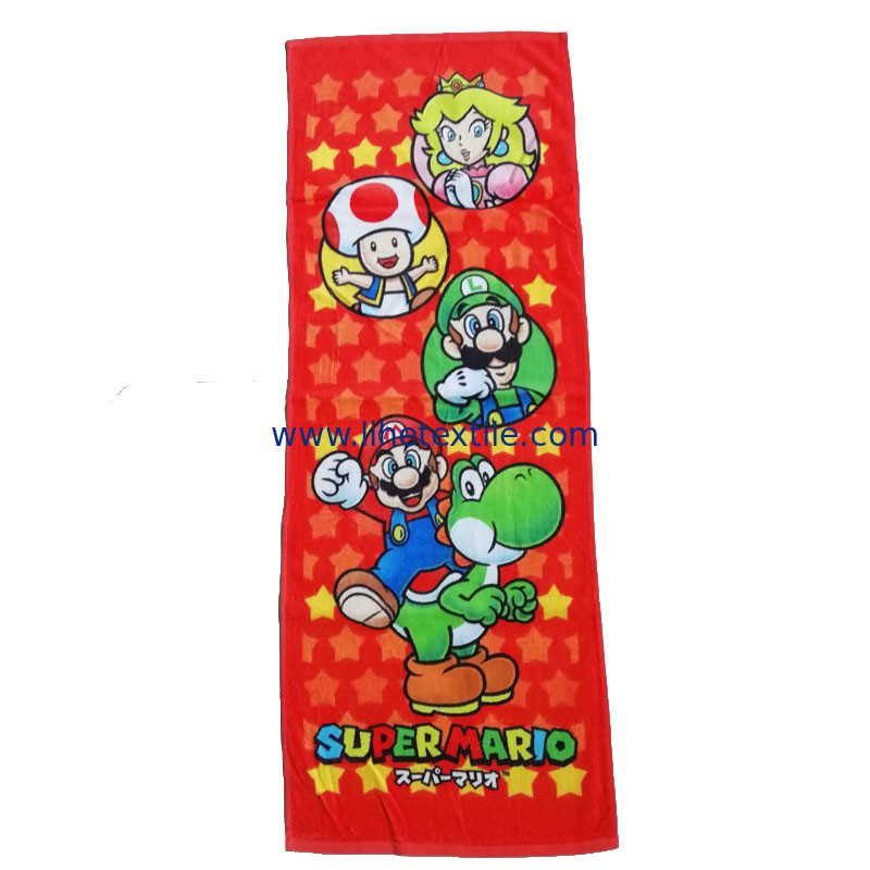 wholesale custom 100% cotton kids cartoon lightweight beach towel digital printed sand free beach towel