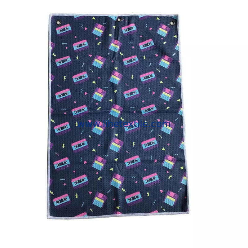 100% microfiber sport towel microfiber customized waffle beach towel sand free towel with logo custom print