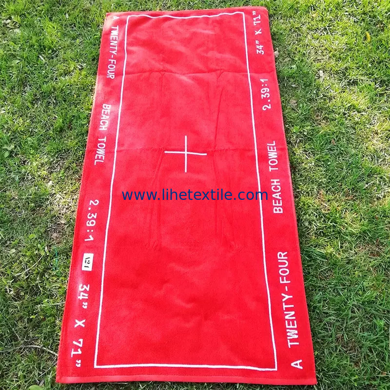 Hot sale redluxury beach towel summer towel beach 100% cotton personalized double si ded beach towel 1ogo bulk