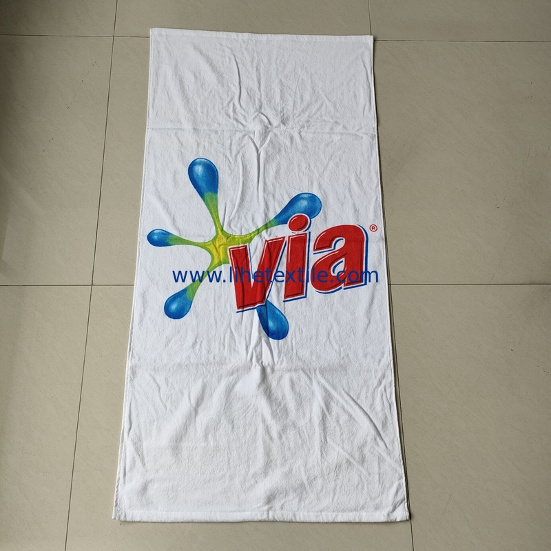 Clean and hygienic beach towels bath 100% cotton print beach towels with logo custom white beach towel