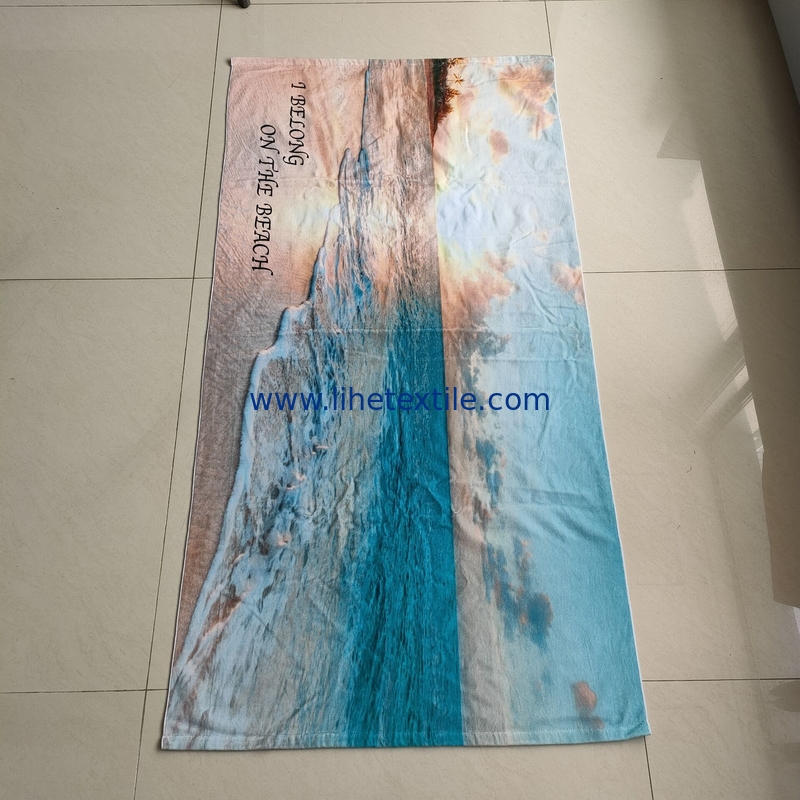 oversized quality children beach towel custom print beach towel 100% cotton with logo recycled beach towel