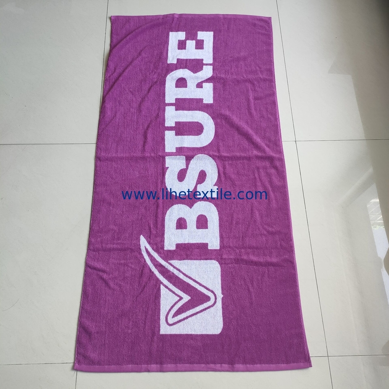 wholesale organic luxury cotton custom design kids beach towels jacquard beach towel with logo