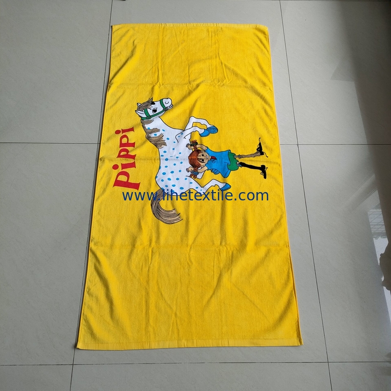 Hotsale  cotton organic  quick dry  digital print beach towel custom cartoon kid printed beach towel