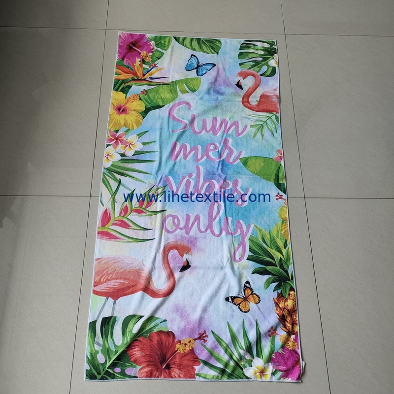 2021 best selling light weight beach towel custom animal flamingo flower pattern beach towel custom beach towel