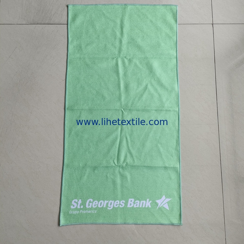 Sample Free Microfiber Sand free Custom RPET Waffle Beach Towel and towel beach with logo