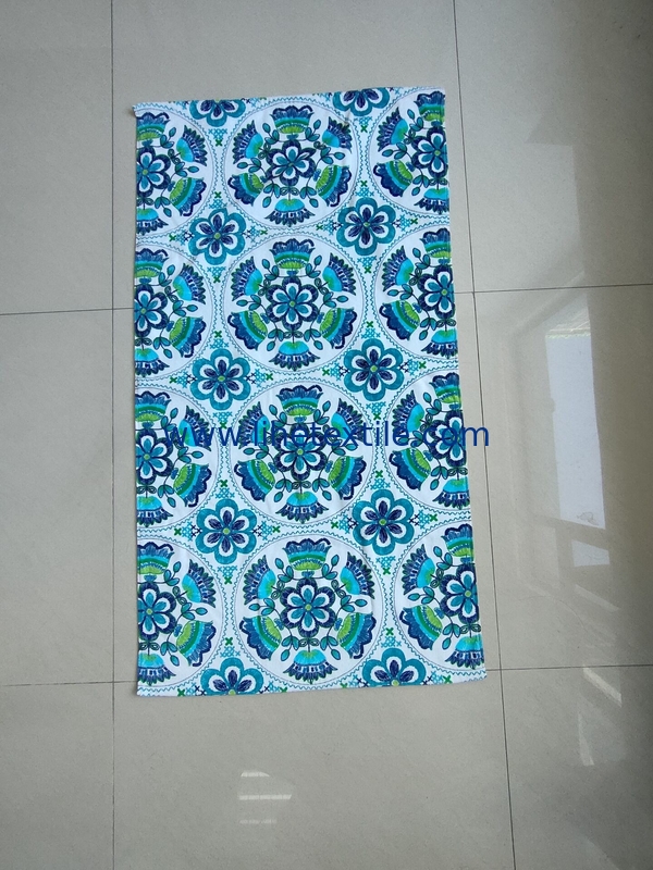 wholesale 100% cotton small MOQ soft feel high quality promotional souvenir custom digital printing cotton velour beach