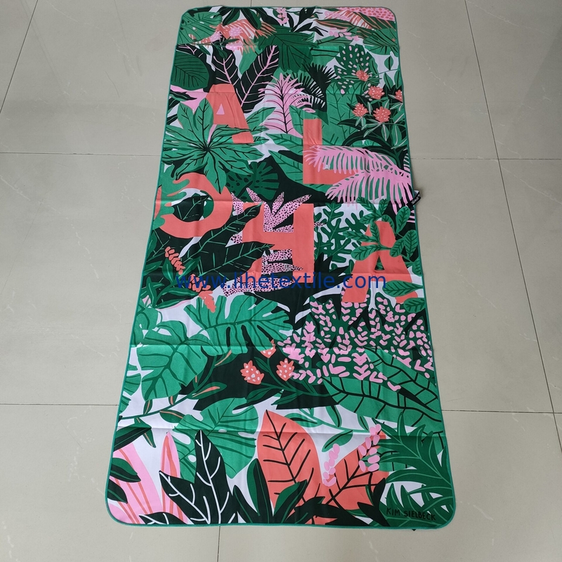 Promotional/Wholesale Portable Big 100% Cotton Custom Bag Luxury Digital Printed Custom Logo Beach Towel