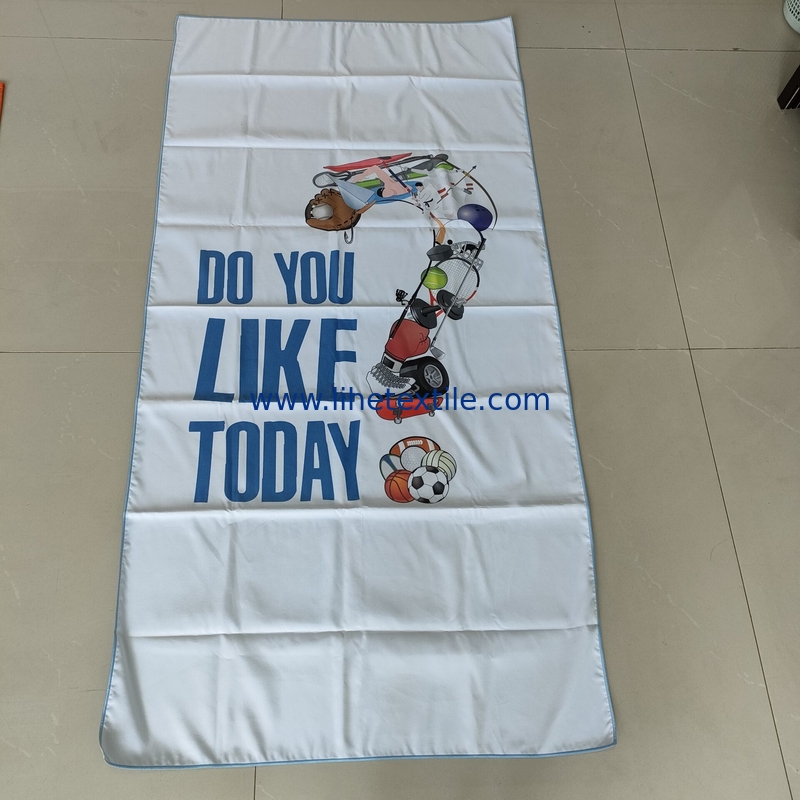 Custom Print Dry Fast Soft Light Weight Luxury Sand Free Microfiber Fitness Beach Towel With Logo